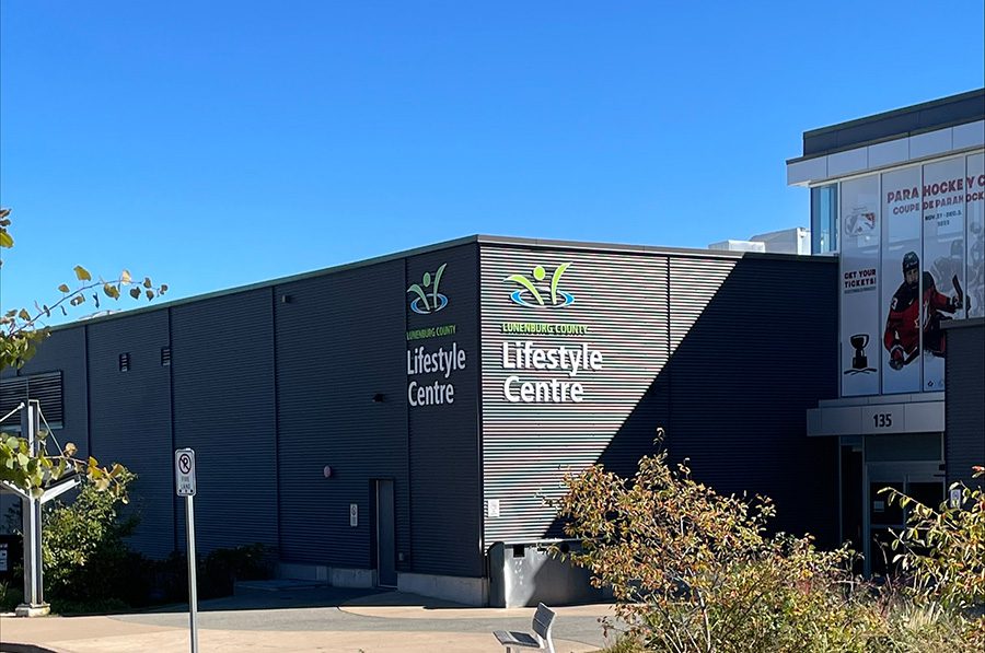 The outside of the LCLC building, the LCLC logo is shown on the building's corner.